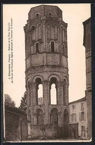 AK Chauvigny, Ruines de la Tour Carolingienne du Chœur de l`ancienne Église Saint-Sauveur