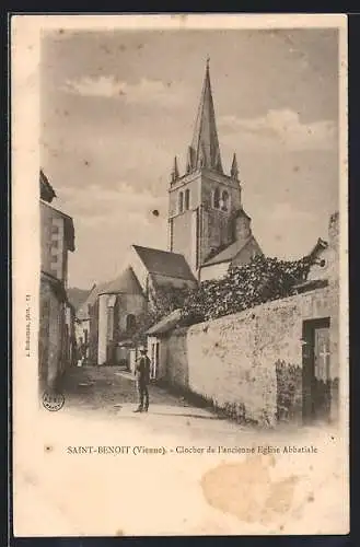 AK Saint-Benoît, Clocher de l`ancienne Église Abbatiale