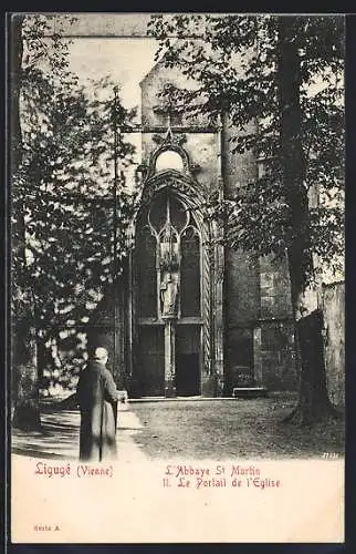 AK Ligugé, L`Abbaye St Martin, Le Portail de l`Église