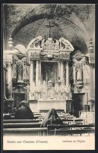 AK Monts-sur-Guesnes, Intérieur de l`Église