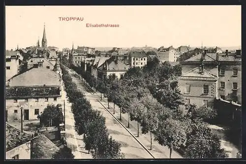 AK Troppau, Blick in die Elisabethstrasse