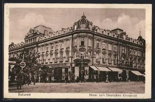 AK Bucuresti, Hotel zum Deutschen Kronprinzen