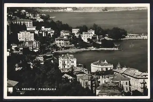 AK Abbazia, Teilansicht, Häuser am Meer