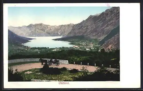 AK Kotor / Cattaro, Blick auf das See, Pferdekutsche