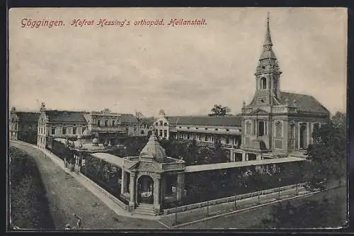 AK Göggingen / Augsburg, Hofrat Hessing`s ortopäd. Heilanstalt