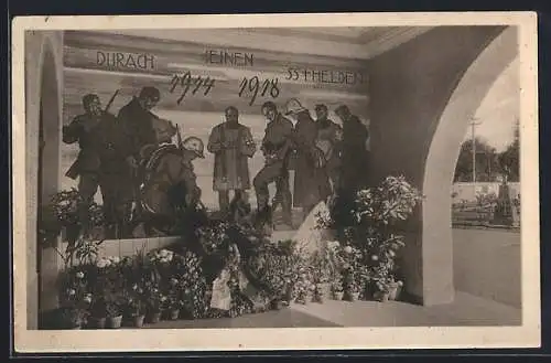 AK Durach, Kriegerdenkmal, Durach seinen 55 Helden