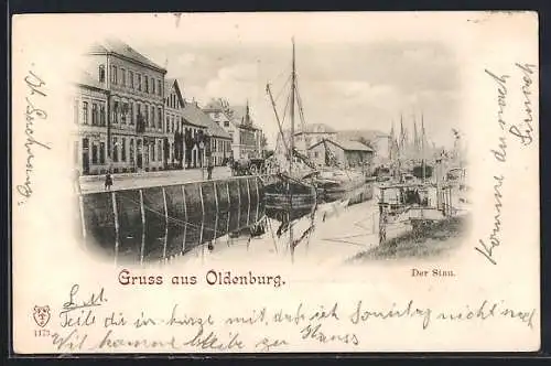 AK Oldenburg / O., Blick auf den Stau