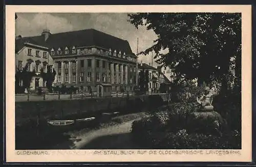 AK Oldenburg / O., Am Stau, Blick auf die Oldenburgische Landesbank