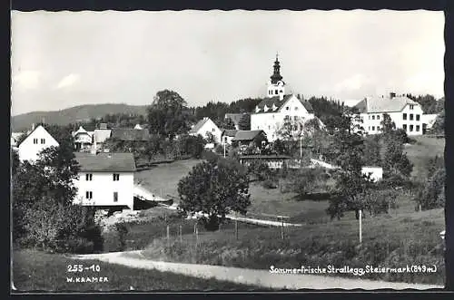 AK Strallegg, Teilansicht mit Blick auf die Kirche