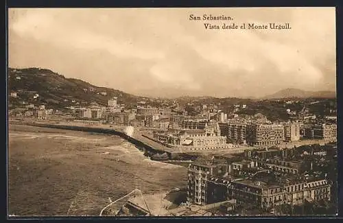 AK San Sebastian, Vista desde el Monte Urgull