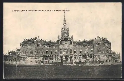 AK Barcelona, Hospital de San Pablo, Frontispicio