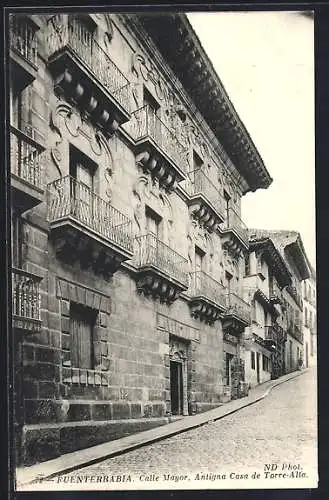 AK Fuenterrabia, Calle Mayor, antigna Casa de Torre Alta