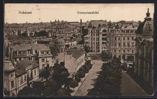 AK Bukarest, Blick über die Dächer der Stadt