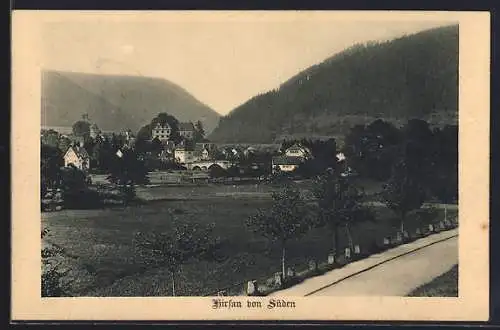 AK Hirsau, Ortspartie mit Strassenpartie von Süden