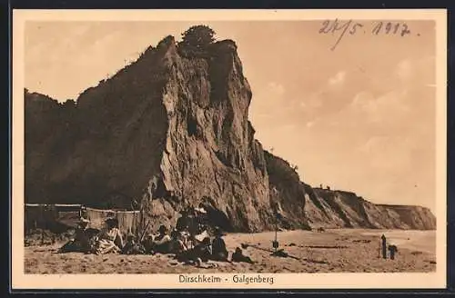 AK Dirschkeim, Strandpartie am Galgenberg