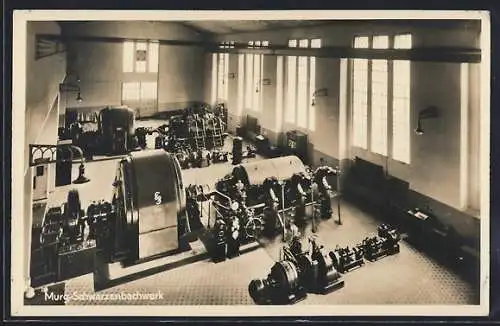 AK Forbach / Baden, Murg-Schwarzenbachwerk, Maschinen des Schwarzenbachwerkes