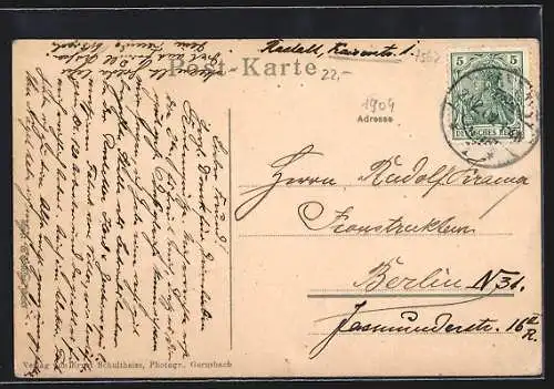 AK Gernsbach, Partie an der Insel