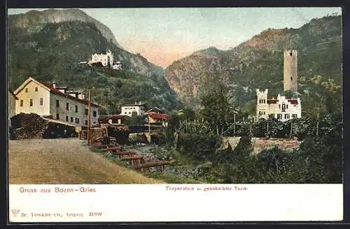 AK Bozen-Gries, Troyenstein u. gescheibter Turm