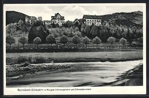 AK Scheuern im Murgtal, Blick zum Erholungs- und Schwesternheim