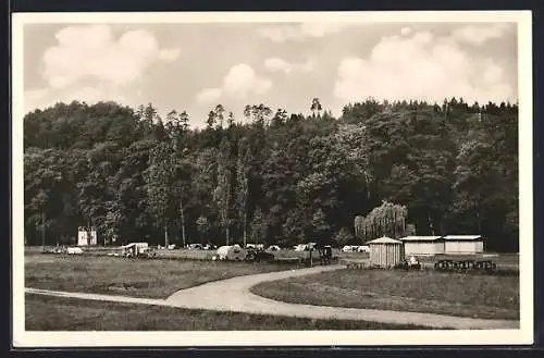 AK Rotenfels / Murgtal, Partie vom Campingplatz