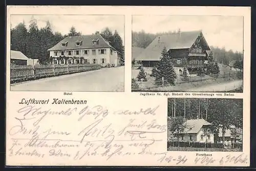 AK Kaltenbronn, Hotel, Jagdhaus Sr. Kgl. Hoheit des Grossherzogs von Baden, Forsthaus