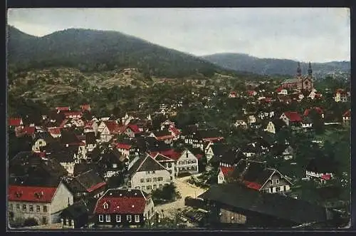 AK Forbach, Generalansicht mit dem Luftkurhotel Friedrichshof