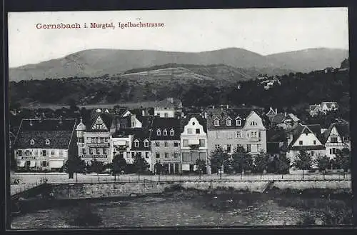 AK Gernsbach i. Murgtal, Igelbachstrasse mit Gasthaus zum Löwen