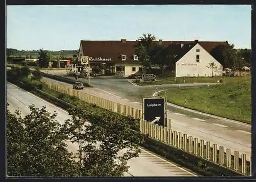 AK Leipheim, Autobahn-Rasthaus und Motel mit Tankstelle