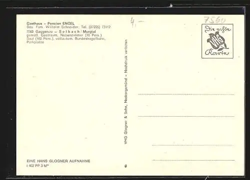 AK Gaggenau-Selbach, Gasthaus-Pension Engel