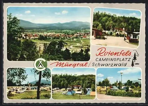 AK Rotenfels /Murgtal, Campingplatz an der Schwarzwaldtälerstrasse, Ortsansicht