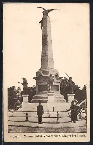 AK Ploesti, Monumentul Vanatorilor, Jägerdenkmal