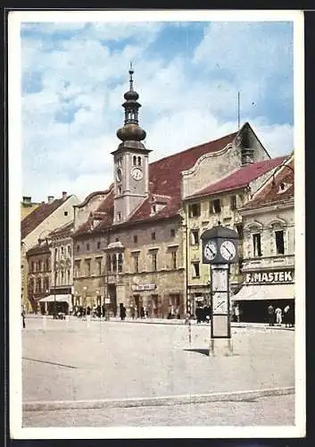 AK Maribor / Marburg, Platz mit Rathaus