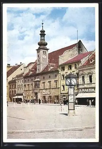 AK Maribor / Marburg, Platz mit Rathaus