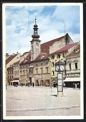 AK Maribor / Marburg, Platz mit Rathaus