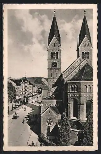 AK Marburg a. Drau, Kirche mit Strassenpartie