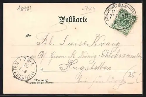 Mondschein-AK Forbach im Murgthal, Ortspartie