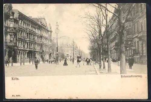 AK Köln-Neustadt, Strassenbahn auf dem Hohenzollernring