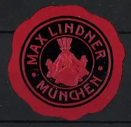 Reklamemarke München, Max Lindner, Huhn mit Federn