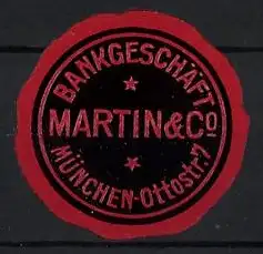 Reklamemarke München, Bankgeschäft Martin & Co, Stern