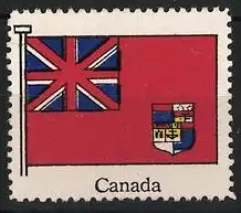 Reklamemarke Kanada, Canada, Rote Flagge mit Wappen