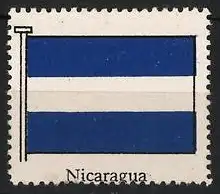 Reklamemarke Nicaragua, Nationalflagge, Blau-Weiss-Blau-Design