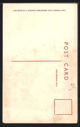 Künstler-AK Frau bewundert ein Kunstwerk