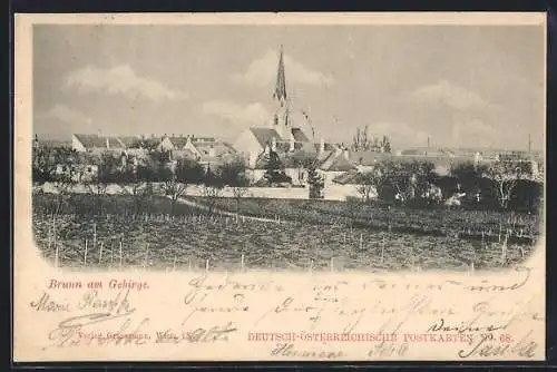 AK Brunn am Gebirge, Panorama mit Kirche