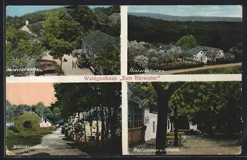 AK Fischau a. d. Schneebergbahn, Waldwirtshaus zum Kürassier, Eigentümer Georg M. Renk, Steinbruchhäusl