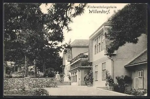 AK Willendorf, Strassenpartie am Kindererholungsheim