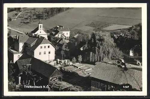 AK Trattenbach /N. Ö., Ortspartie mit Kirche