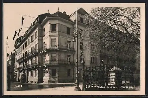 AK Baden b. Wien, Hotel Herzoghof