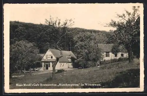 AK Wienerwald, Hans Meidl`s Café-Restaurant Hirschengarten