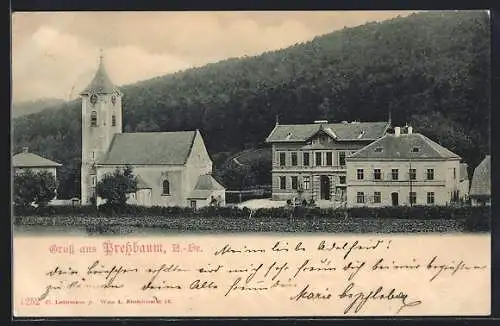 AK Pressbaum, Teilansicht mit Kirche