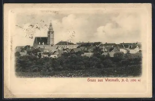 AK Wiesmath, Ortsansicht mit Kirche